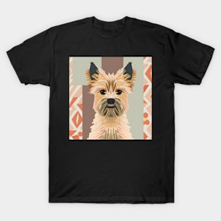 70s Cairn Terrier Vibes: Pastel Pup Parade T-Shirt